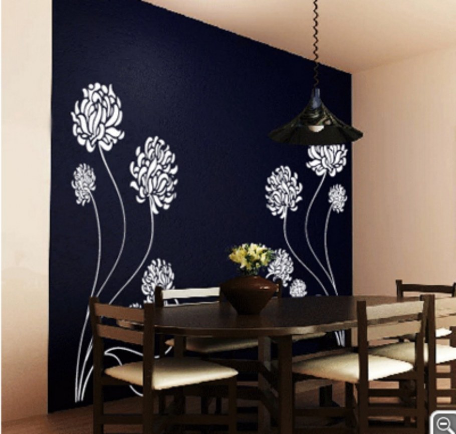 Яркие стены на кухне