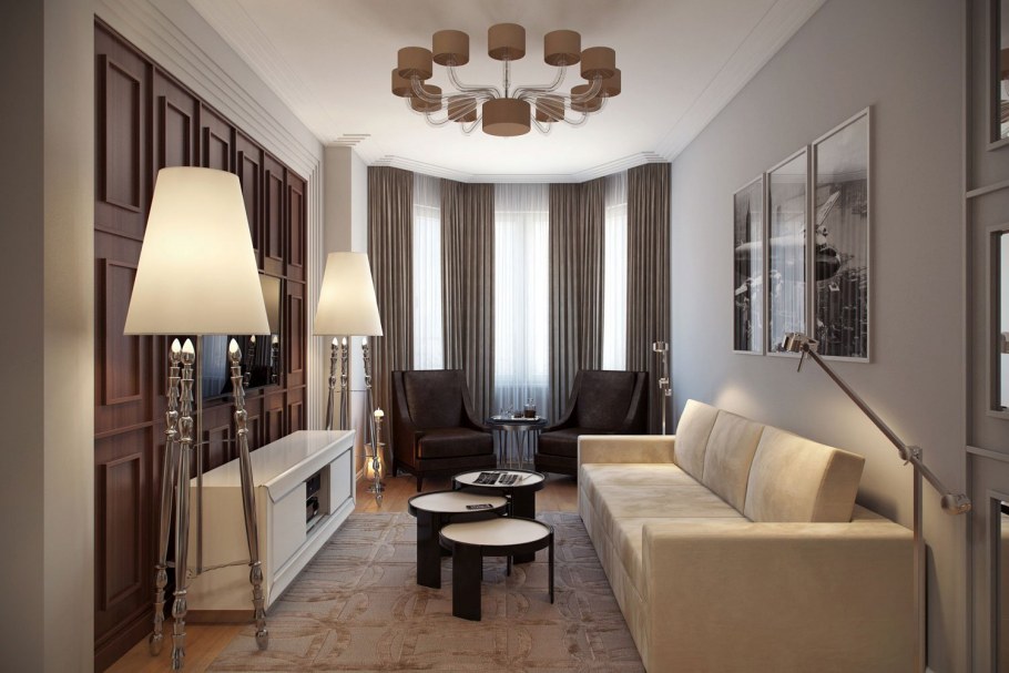 Интерьер маленькой гостиной