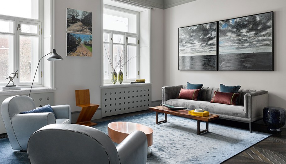 Темные окна в Светлом интерьере