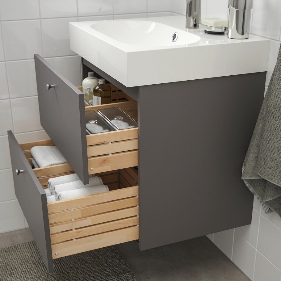 ГОДМОРГОН БРОВИКЕН шкаф для раковины с 2 ящ