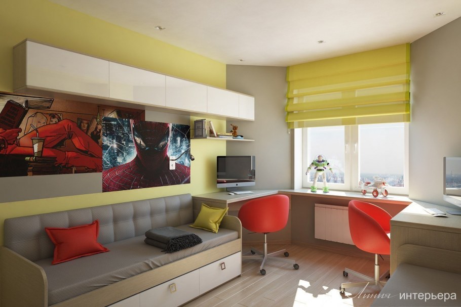 Детская подростковая комната для двоих