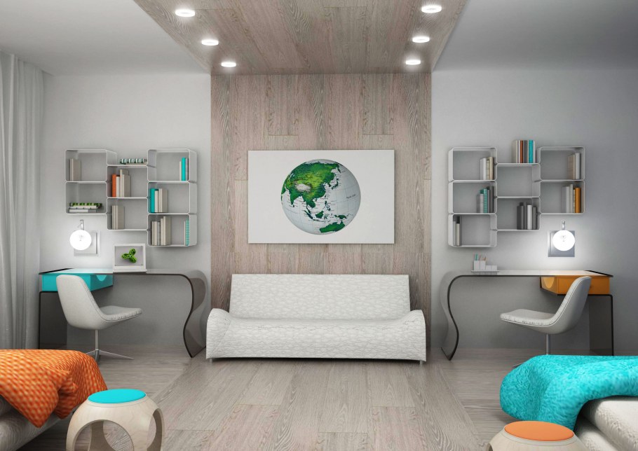 Комната для близнецов мальчиков подростков