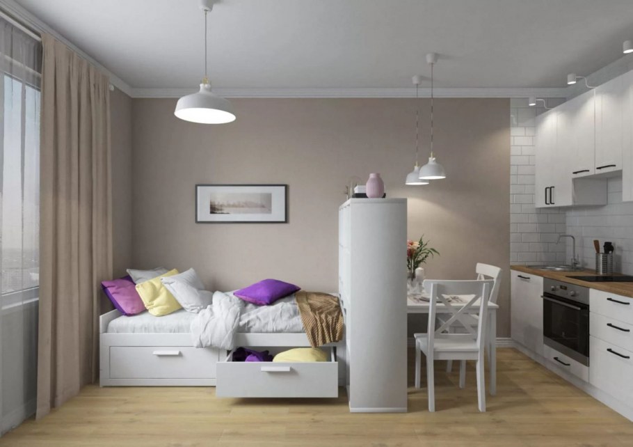 Интерьер студии 15 кв.м