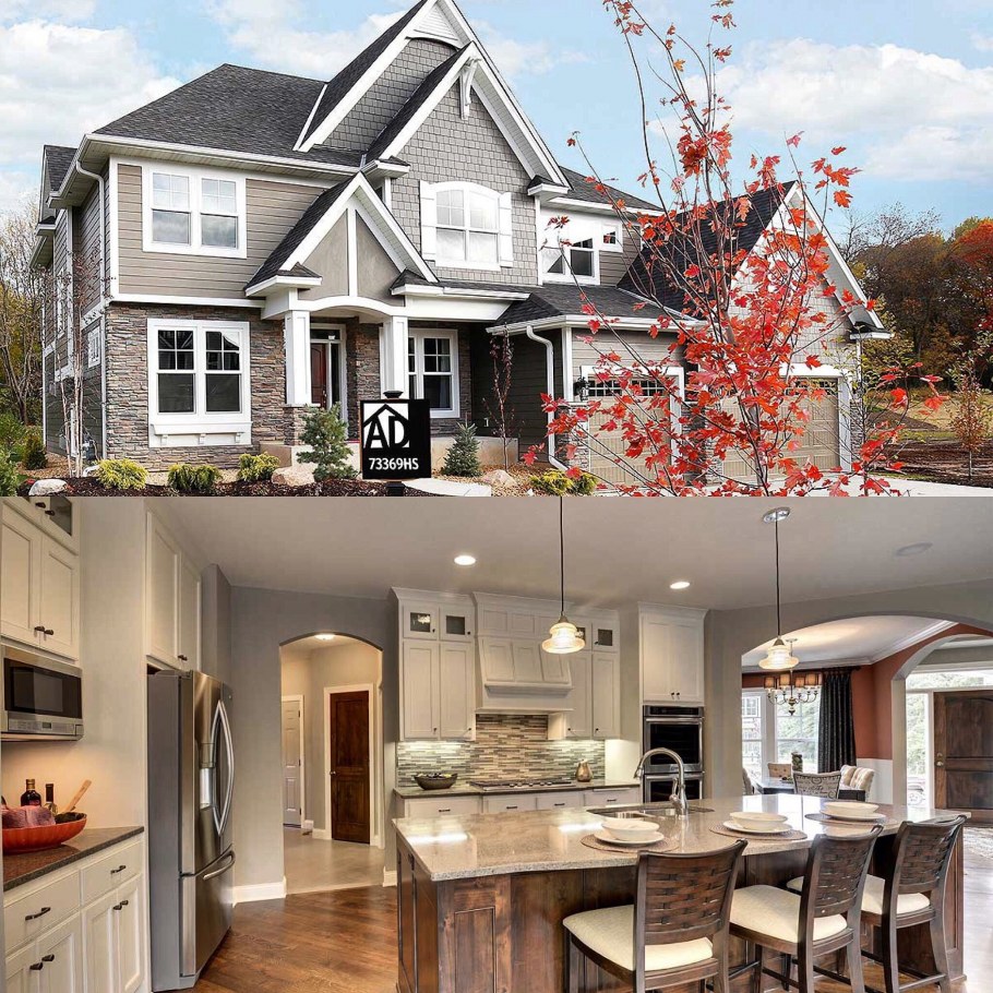 Интерьер каркасного дома в американском стиле