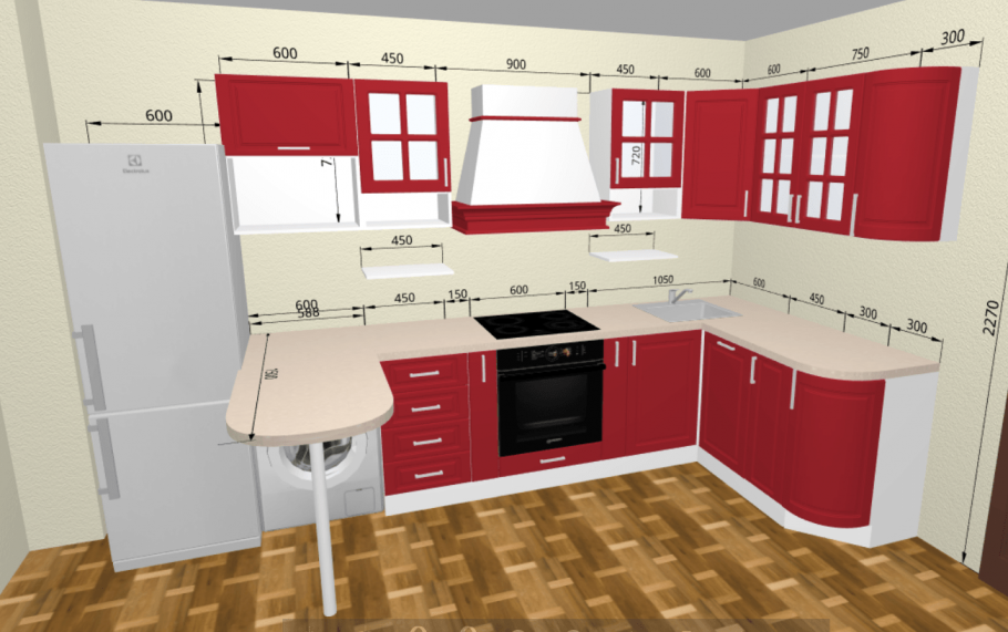 Кухня Вардек 3 d конструктор