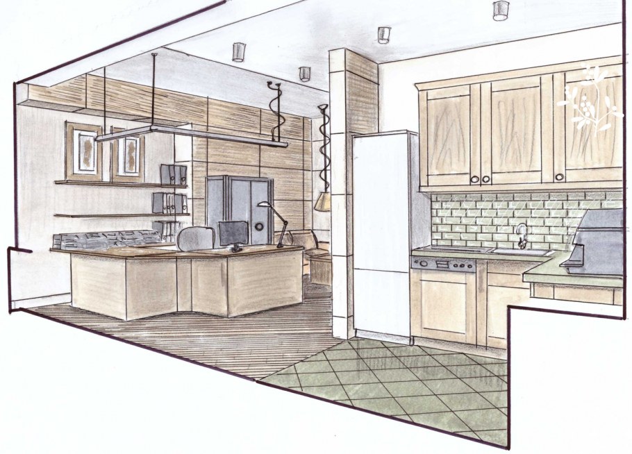 Графическое изображение кухонная зона