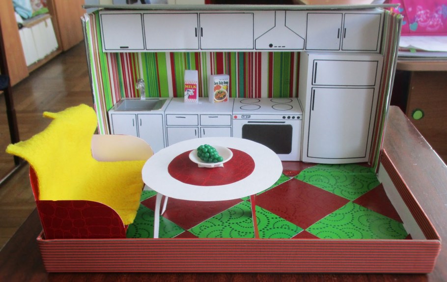 Макет кухни столовой в квартире