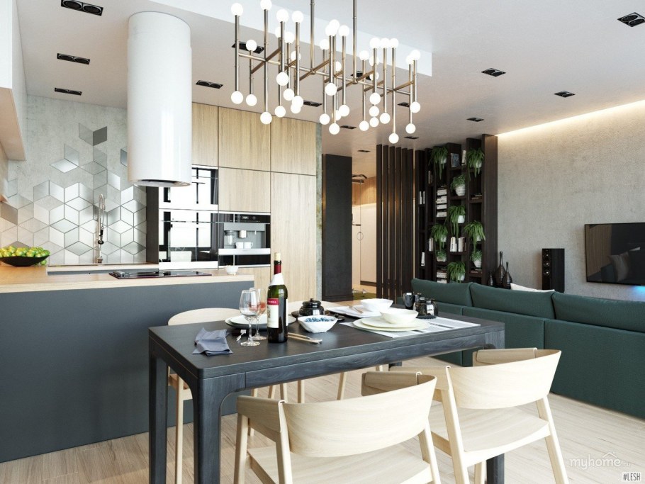 Перламутровая кухня в интерьере