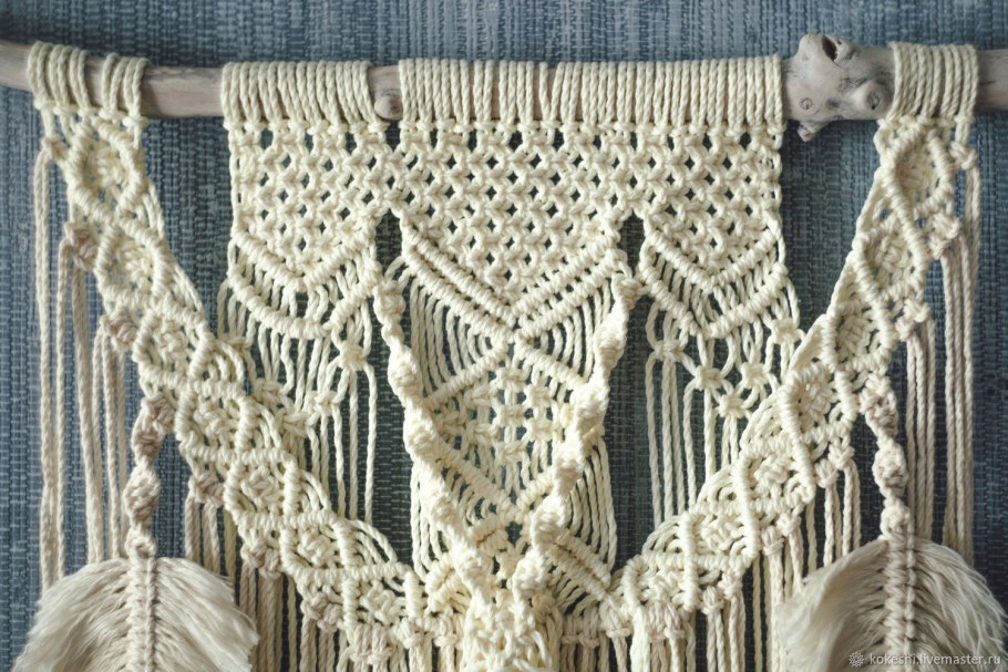 Плетеный абажур макраме