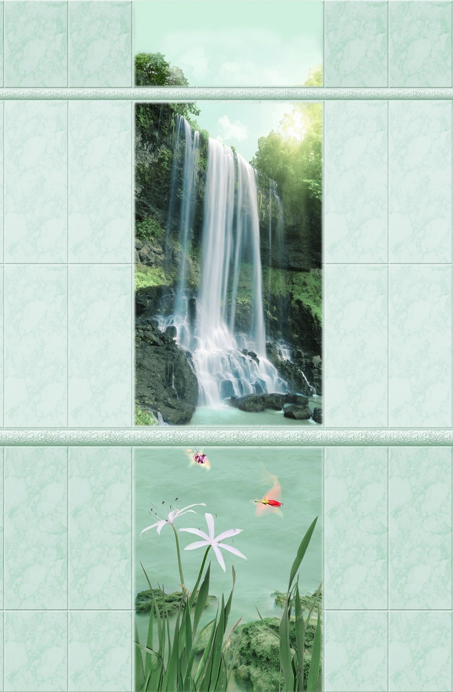 Панель ПВХ стеновая водопад