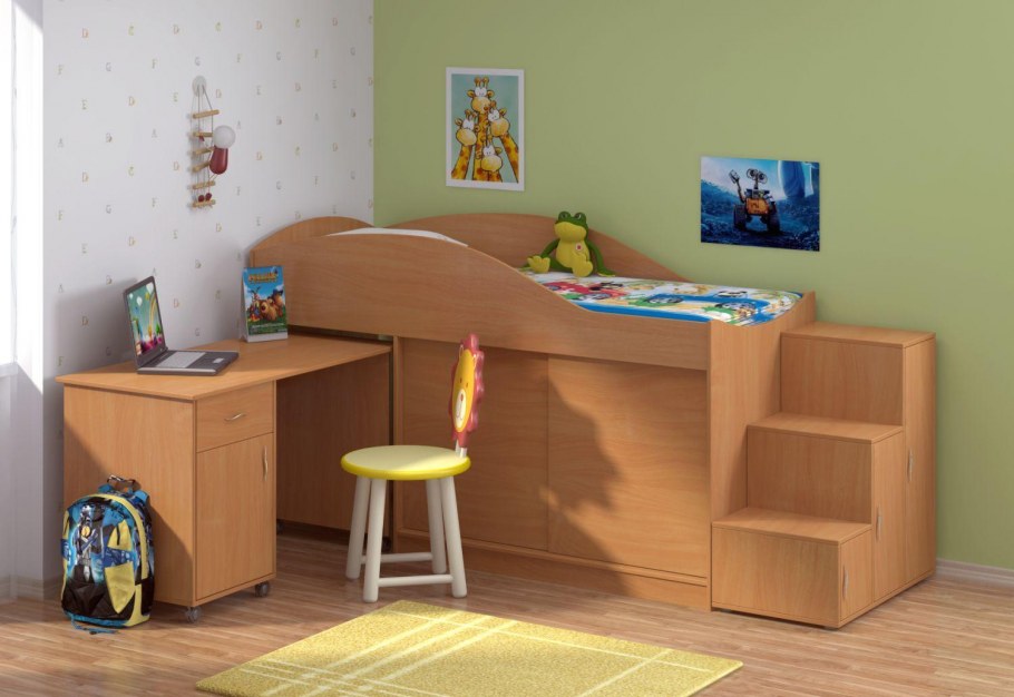 Кровать-чердак Дюймовочка-4/3