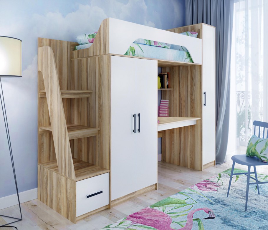 Кровать-чердак ЯРОФФ Тея