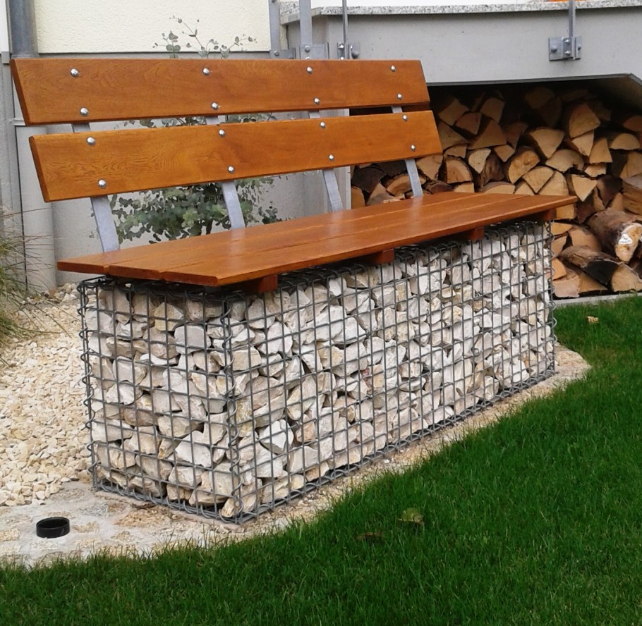 Габионы лавочки