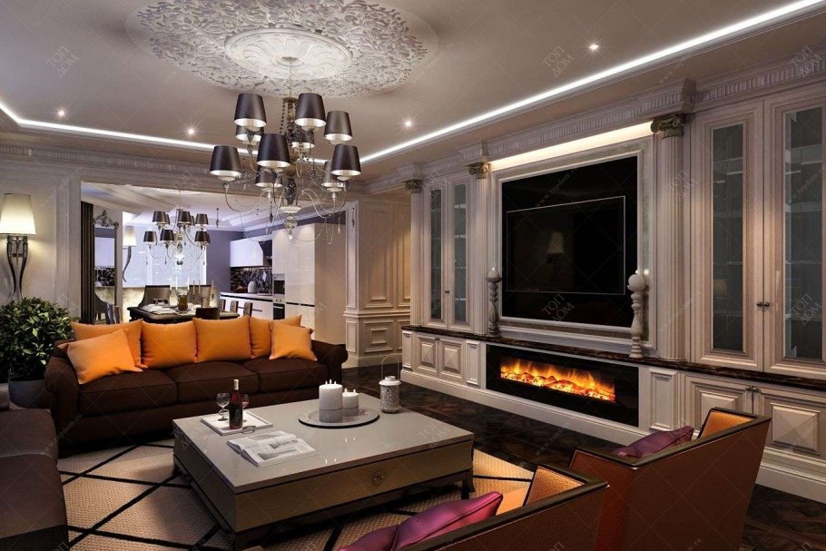 Белый камин Неоклассика Неоклассика