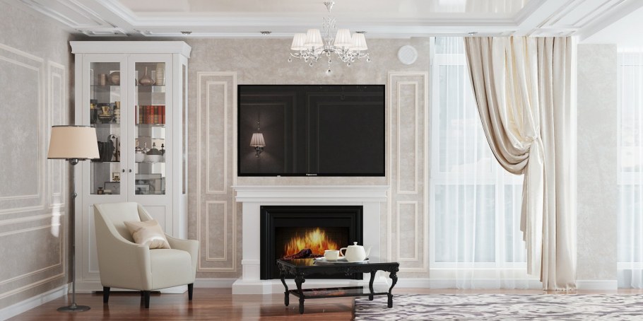 Камин в неоклассическом стиле