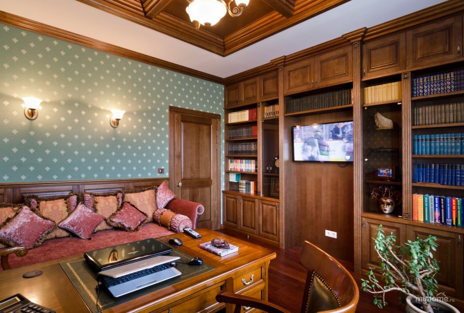 Кессонный потолок английский стиль