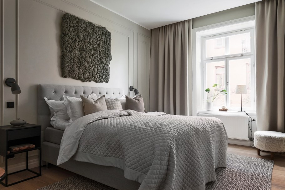 Шторы для серой спальни