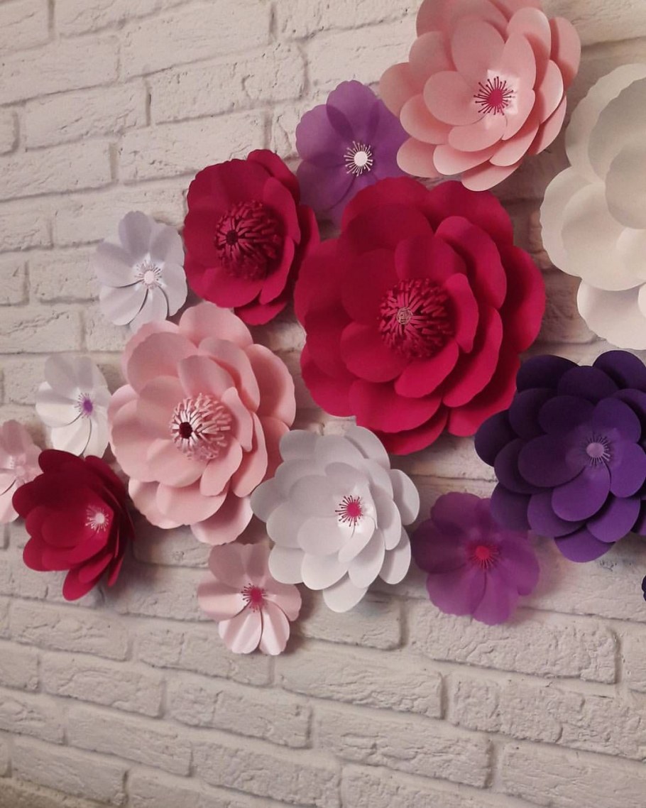 Бумажные цветы для декора