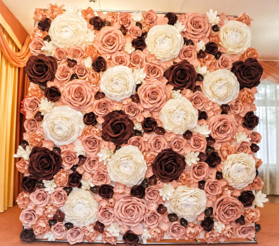 Бумажные цветы для декора