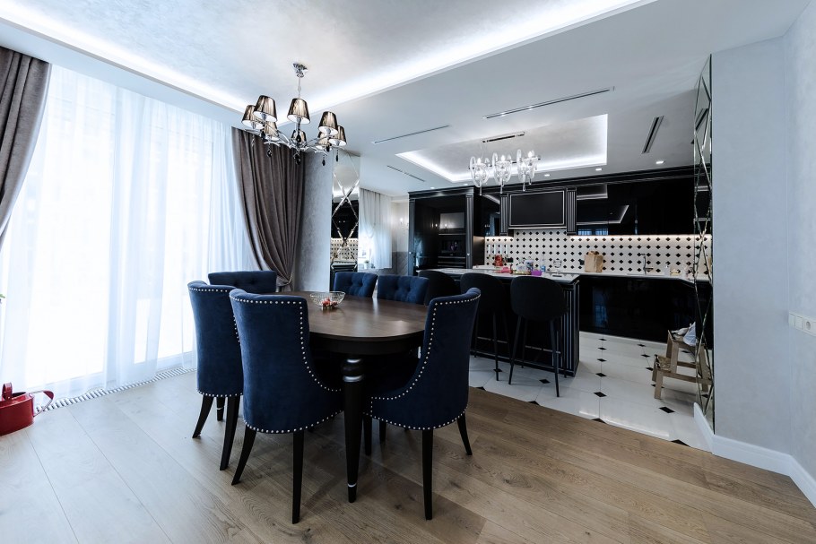 Кухня в стиле арт деко в квартире