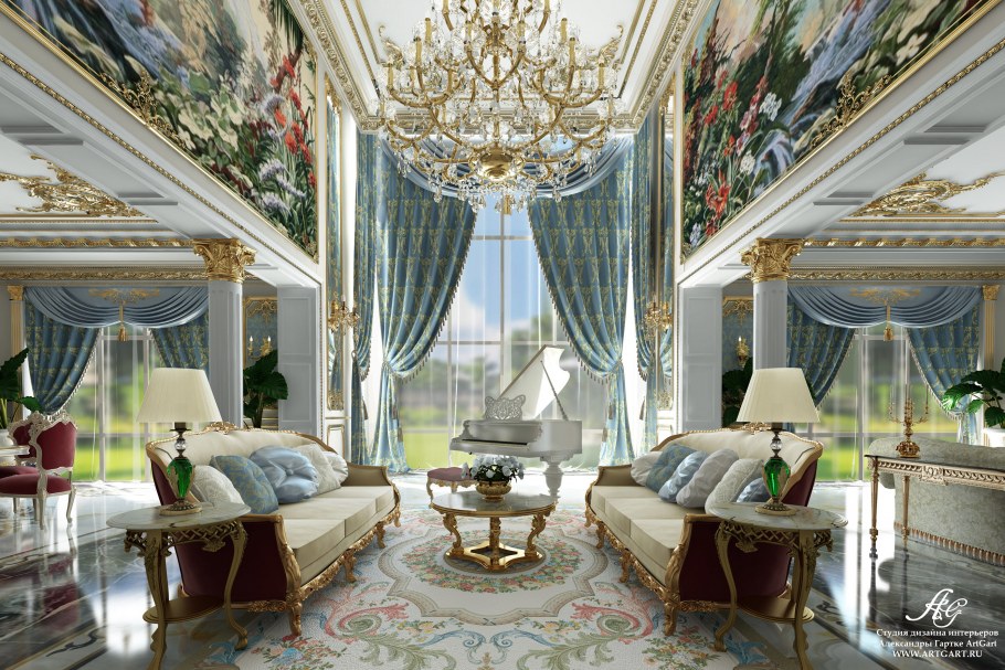 Богатый интерьер кабинет