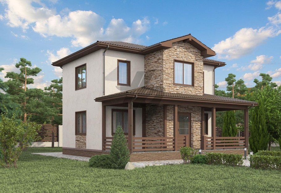 Двухэтажный коттедж