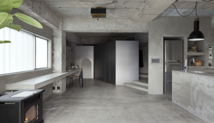 Лофт в интерьере квартиры с черновой отделкой