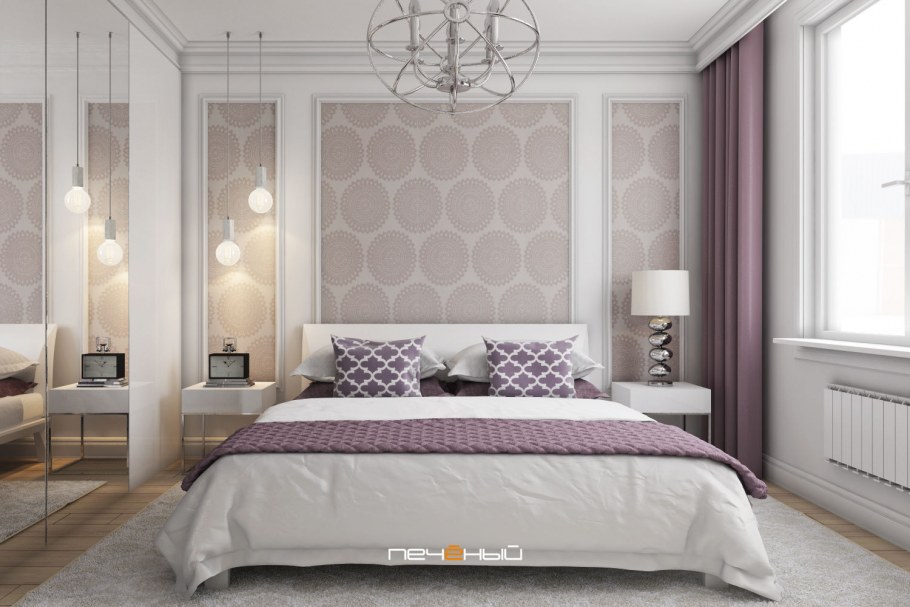 Спальня в светлых тонах