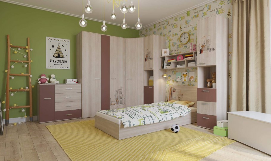 Ясень шимо светлый детская мебель