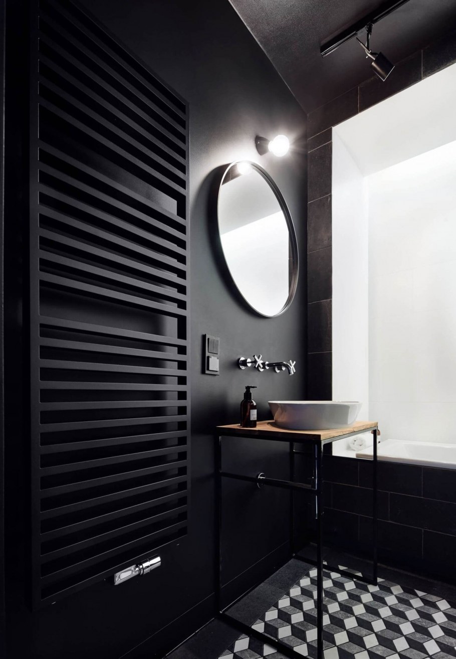 Маленькйтуалет в стиле лофт