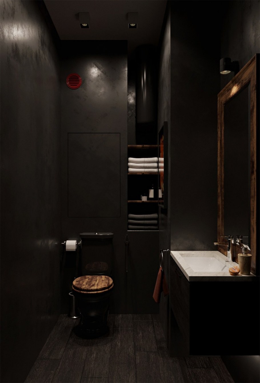 Туалет в черном цвете