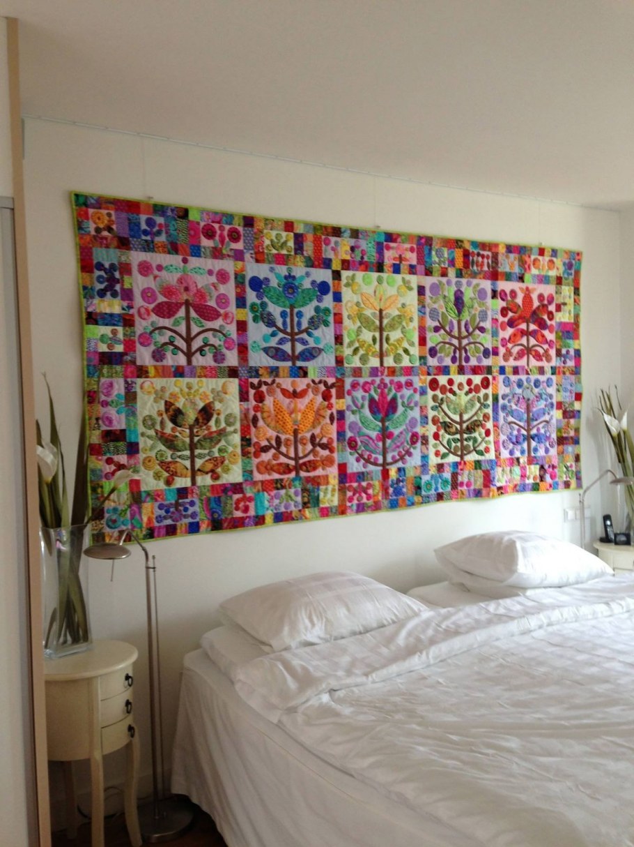 Лоскутное панно в интерьере