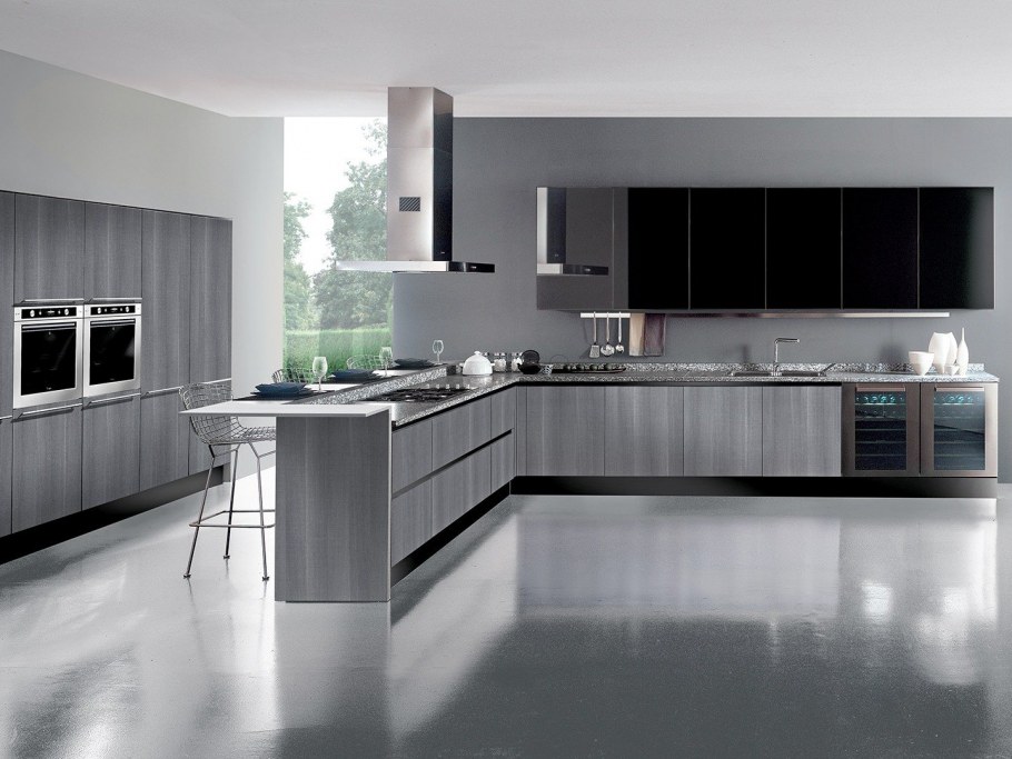 Кухня в сером цвете