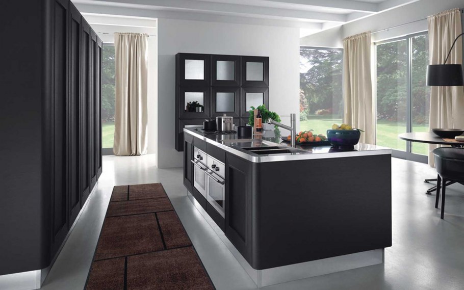 Кухня в стиле тотал Блэк