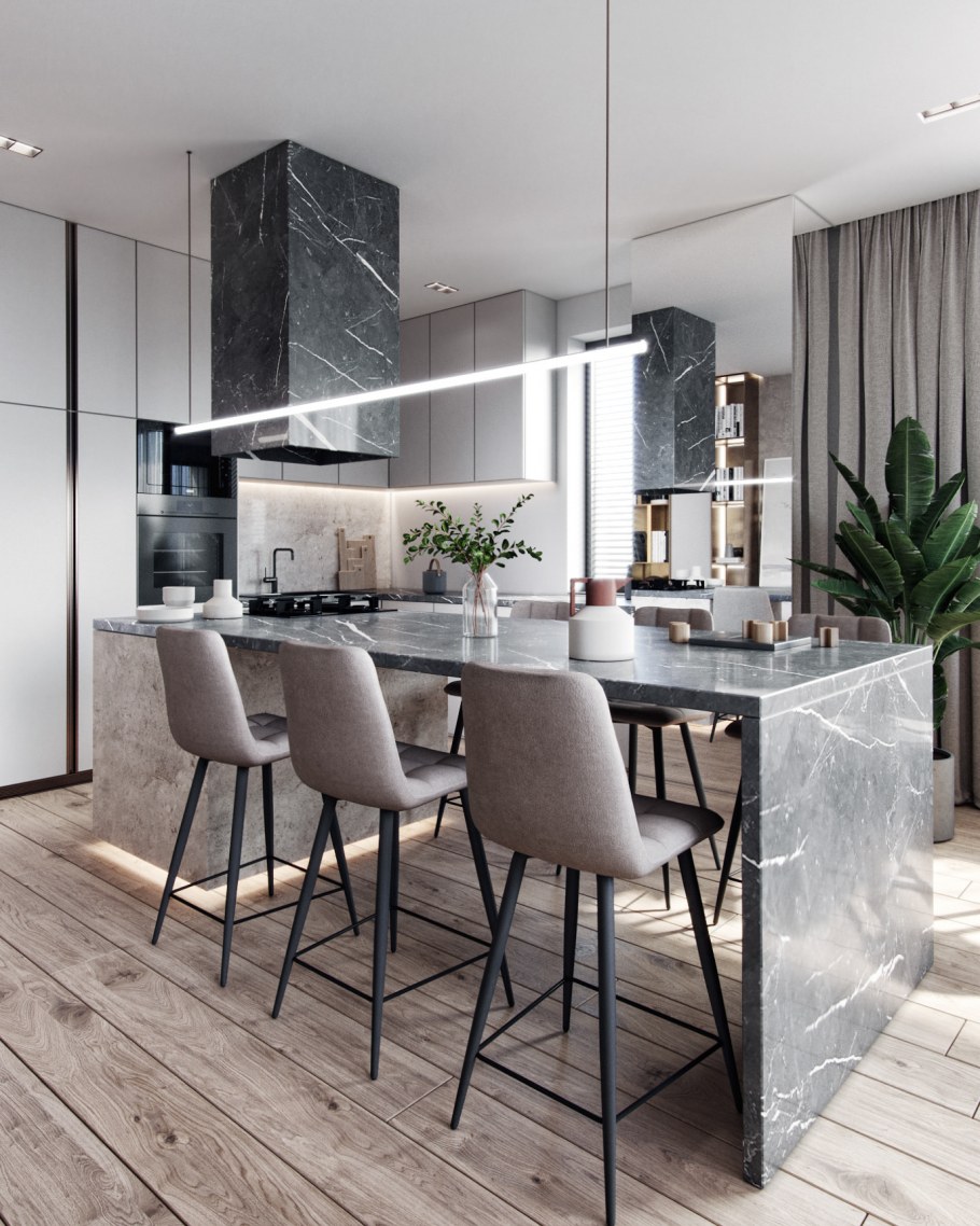 Монохромная кухня