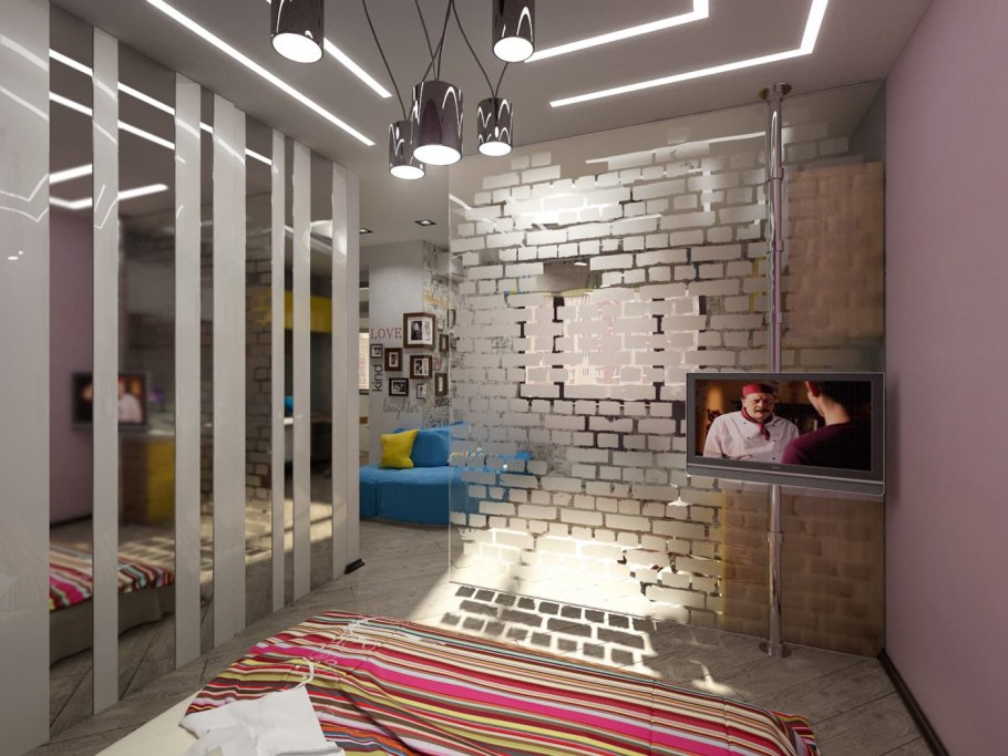 Комната в стиле лофт