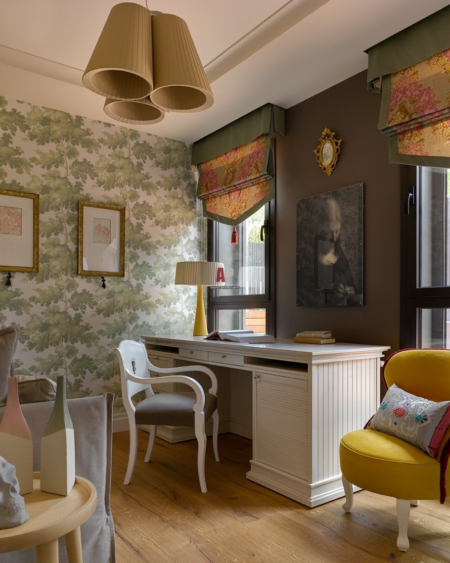 Интерьер кабинета в стиле Фьюжн