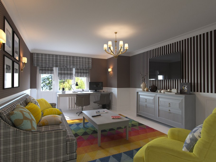 Однокомнатная квартира в стиле Фьюжн