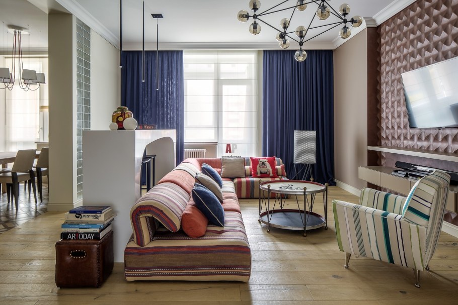 Однокомнатная квартира в стиле Фьюжн