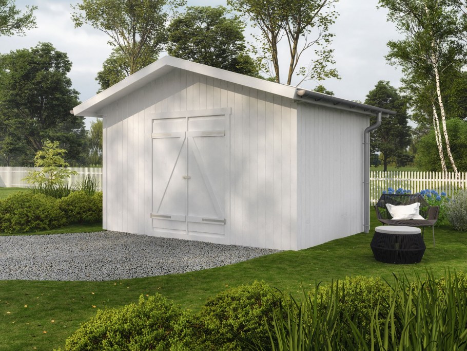 Хоз блок вскандинавком стиле г образный