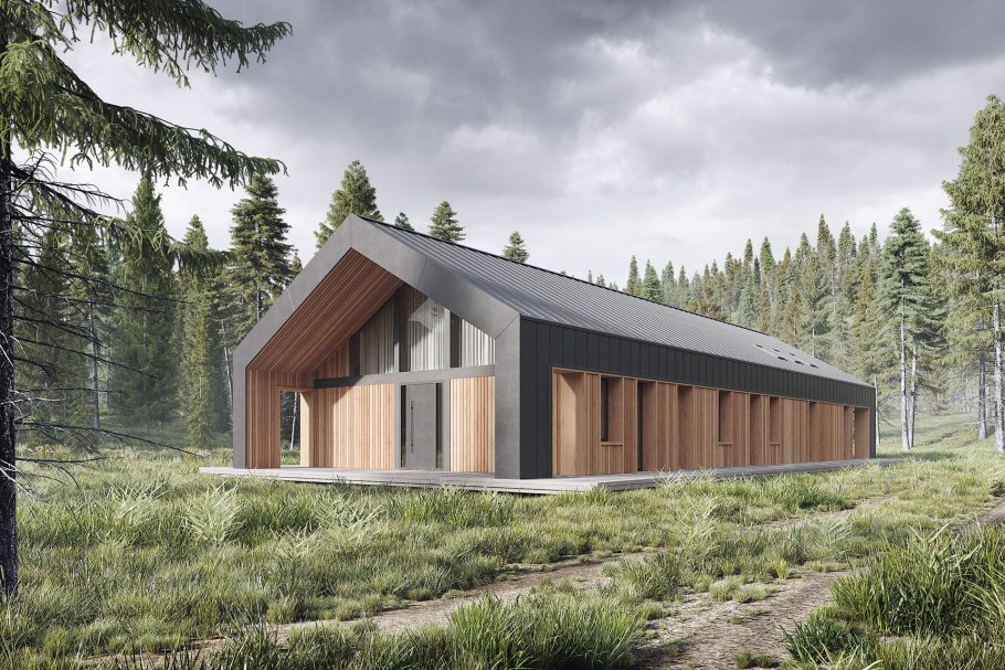 Гараж в стиле Barn House