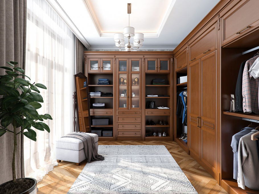 Зеркало в гардеробной комнате