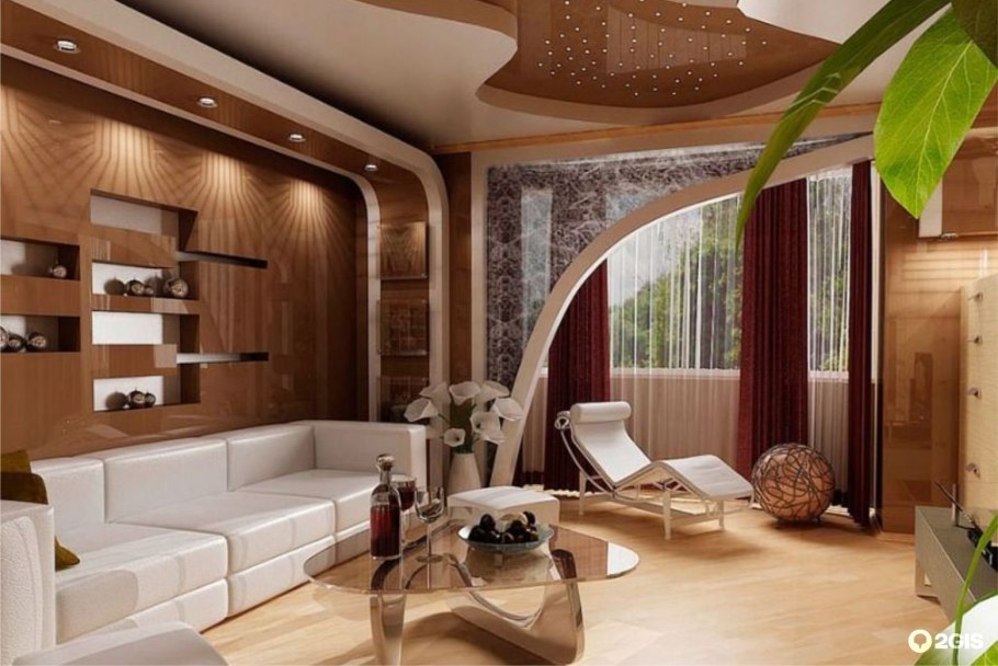 Интерьер прямоугольной гостинной 17 кв.м