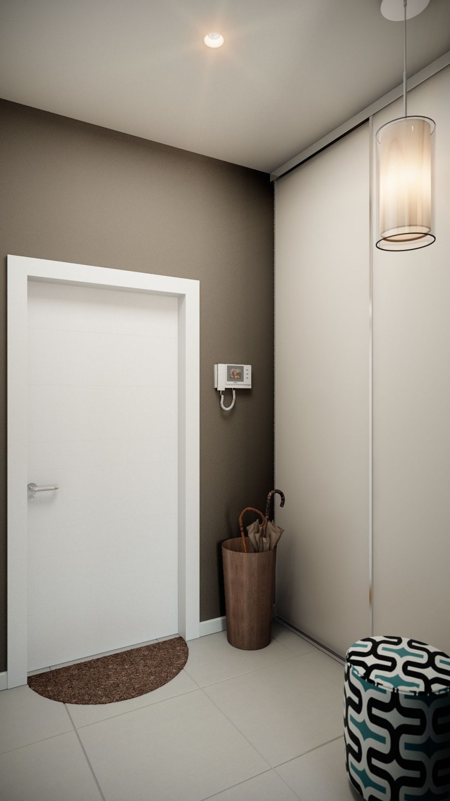 Коридор в бежевых тонах