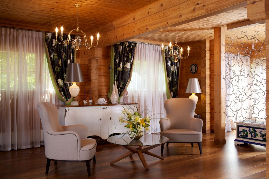 Гостиная в стиле Прованс в загородном доме