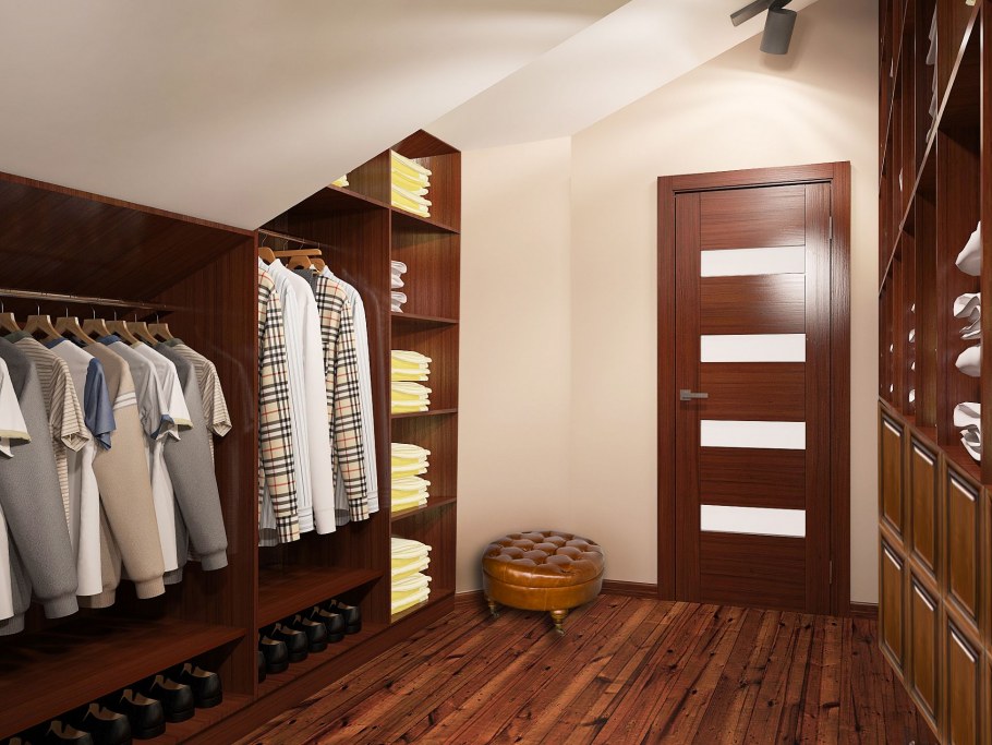 Мансардные гардеробные