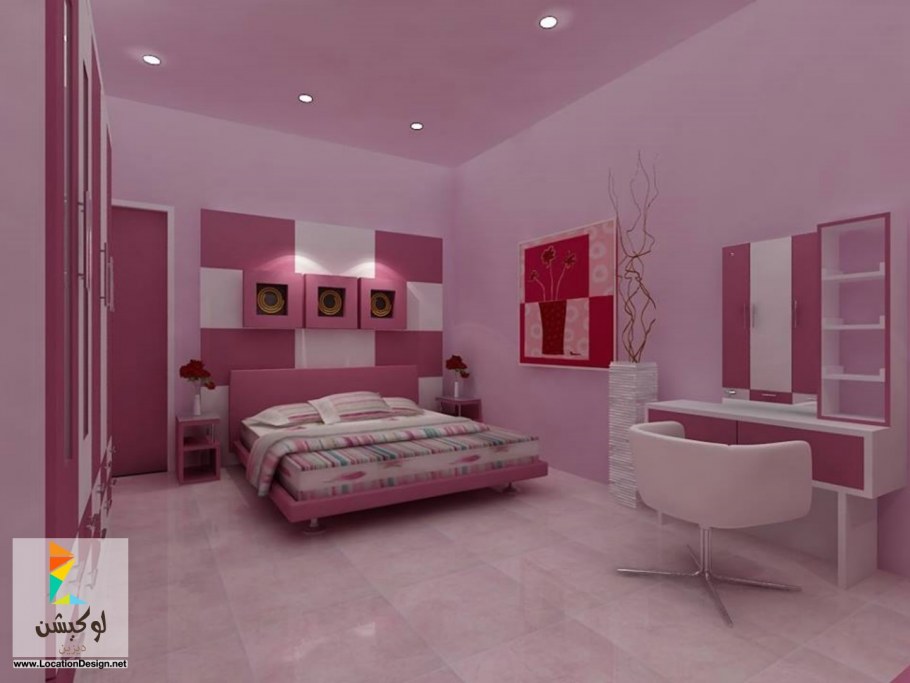 Розовый интерьер