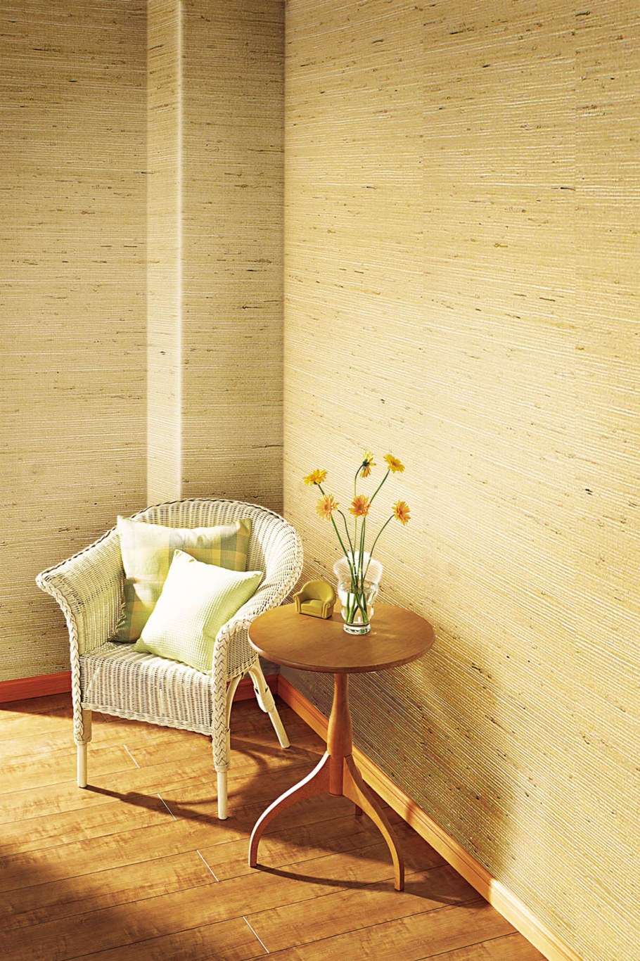 Натуральные обои Cosca в интерьере
