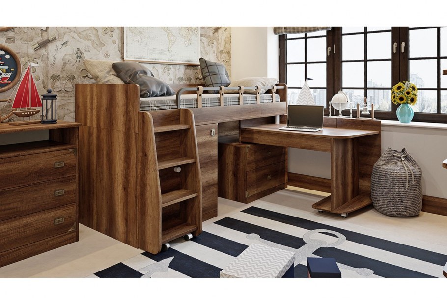 Навигатор ТД-250.11.02 кровать комбинированная (дуб каньон)