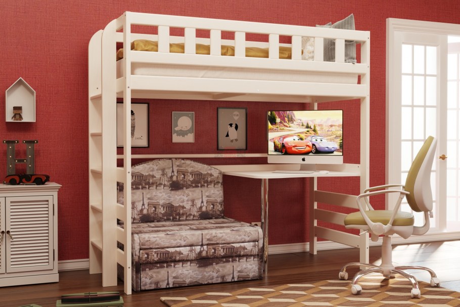 Кровать 2-х ярусная №5 из массива